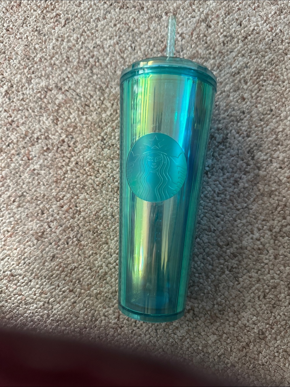 NEW Starbucks Iridescent Teal tea Cold Cup Tumbler